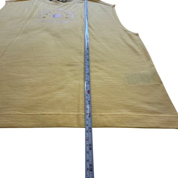 Smartwool Womens Yellow Sleeveless Tee XL Merino Wool & Polyester - Picture 10 of 11